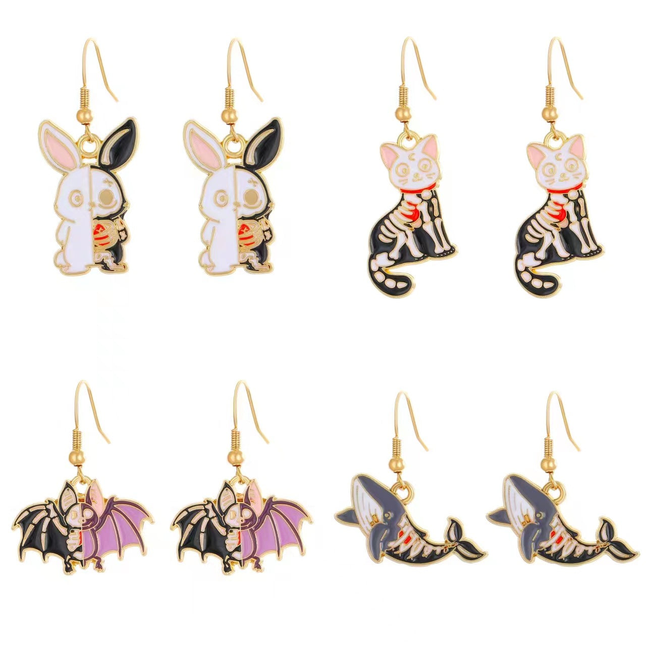 Wholesale Halloween Cartoon Trendy Cool Funny Personality Animal Fashion Versatile Ear Hooks
